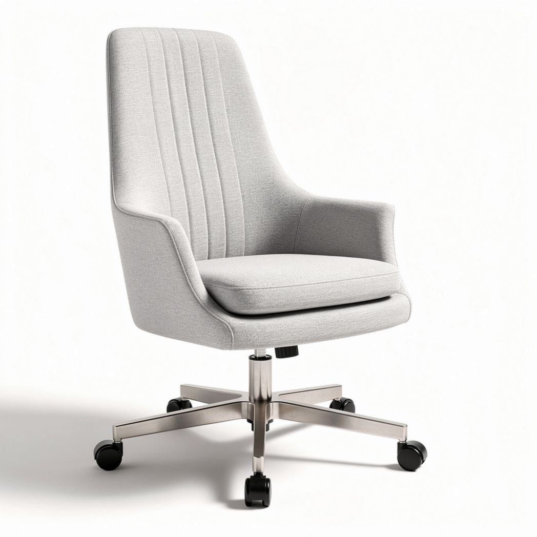 Ergonomische bureaustoel in lichtgrijs met verstelbare zithoogte 65 x 65 x 100cm