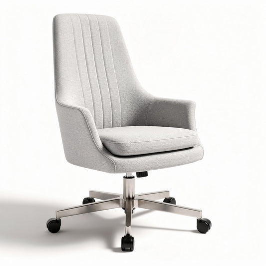 Ergonomische bureaustoel in lichtgrijs met verstelbare zithoogte 65 x 65 x 100cm