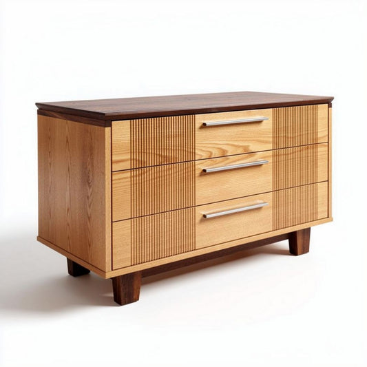 Ladenkast van hout met drie lades en een afmeting van 120 x 50 x 75cm